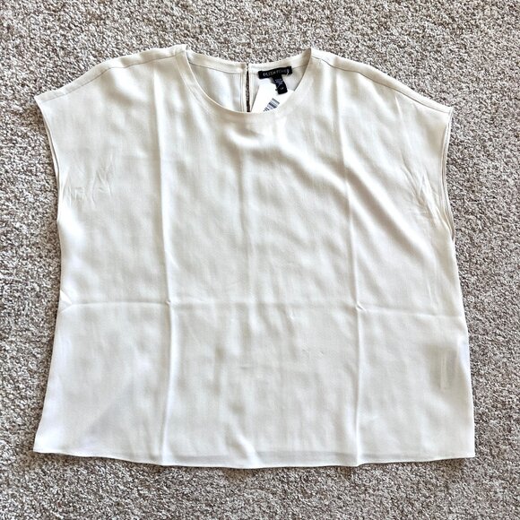 NWT Eileen Fisher Silk Blouse - Top - Cream - Size Large - Picture 1 of 7